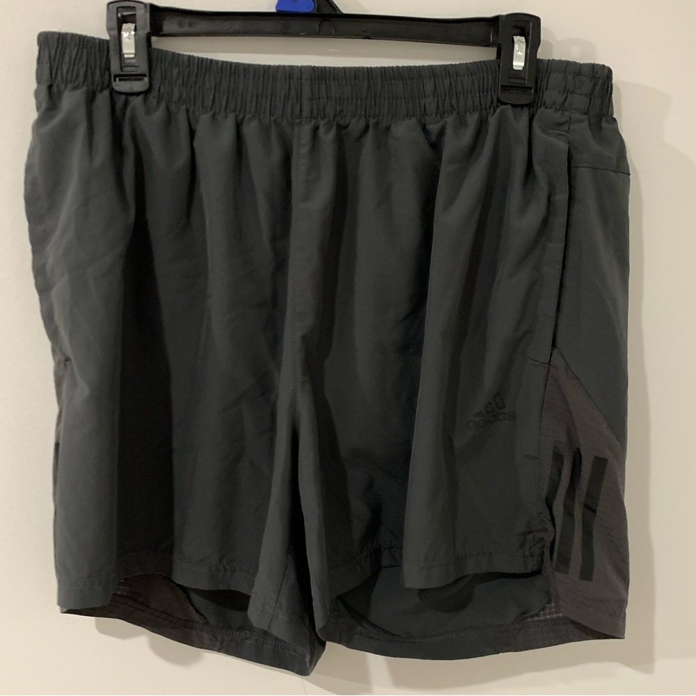 dark gray athletic shorts